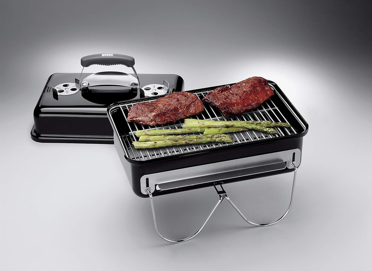Weber Go Anywhere Tragbarer Holzkohlegrill, 42 x 26 cm, Schwarz (1131004) – Bild 22