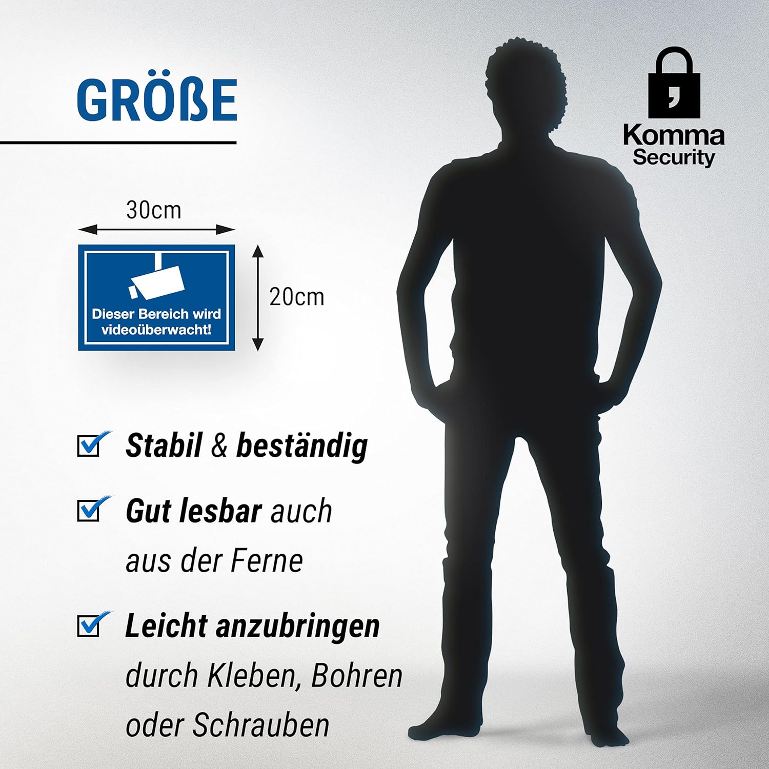 Bereich ist Videoüberwachung Schild Schild Innen-Außen Warnung Videoüberwachung Einbruchschutz Hinweis Einbruchverhinderung – Abschreckung – Bild 2