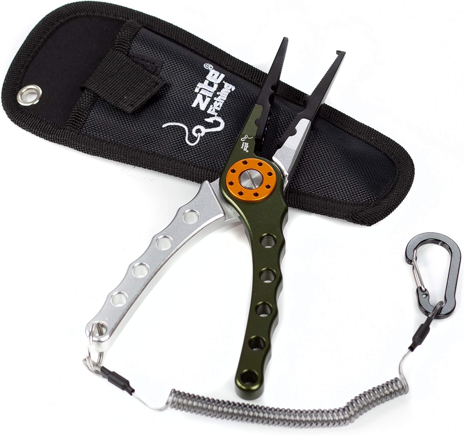 Zite Fishing Multi-Angelzange, Hakenentferner als Angelwerkzeug – Sprengringzange, Hakenentferner, Zange, Schnurschneider und mehr mit Tasche, Hakenentferner Angeln, Angelzange, Angelhakenentferner, Angelzange Angeln