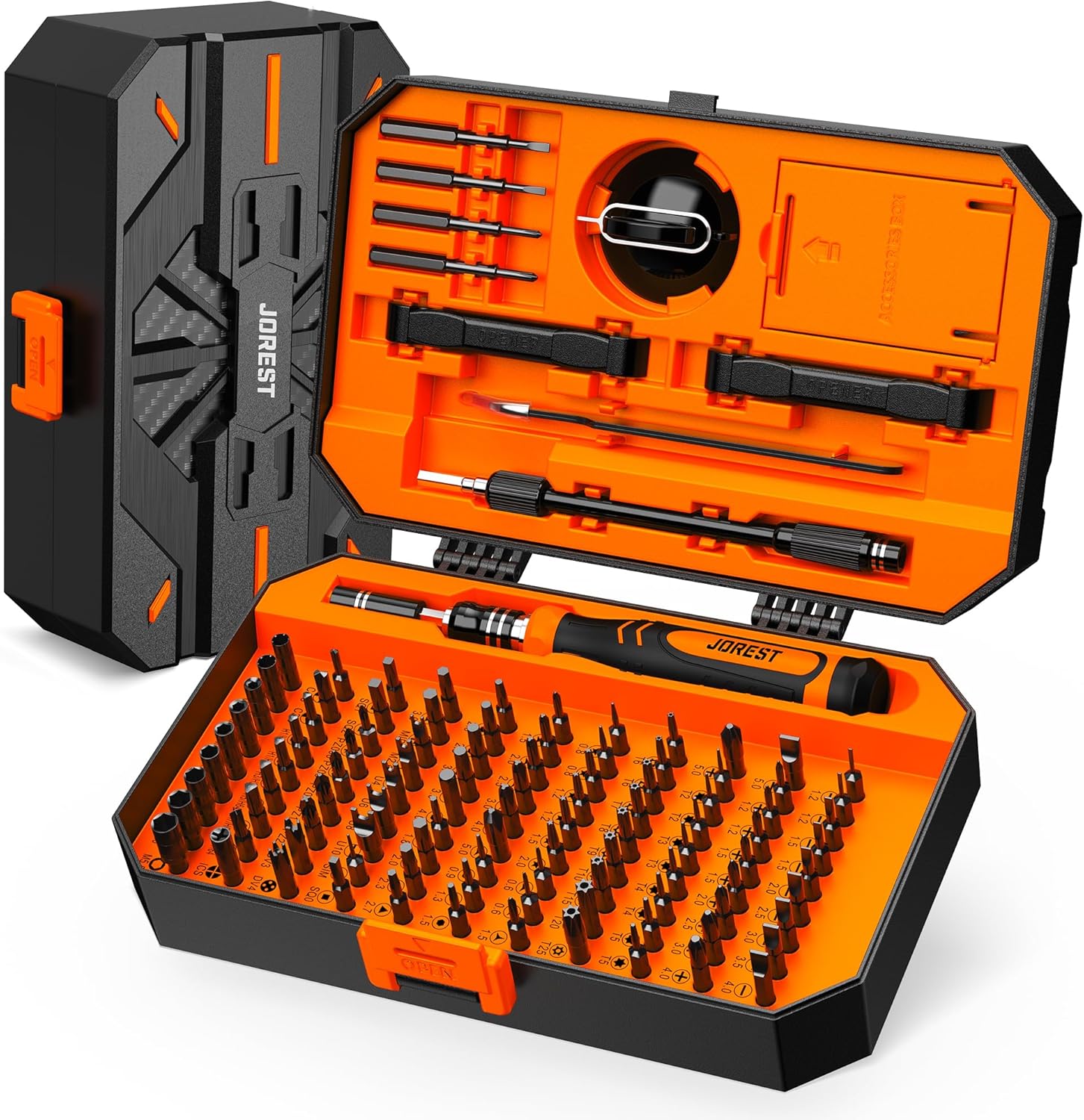 JOREST 115-in-1 Präzisionsmechaniker-Schraubendreher-Set, Geschenk zum Vatertag, Geschenkwerkzeug für Männer, magnetisches Reparaturwerkzeug-Set für PC, Laptop, iPhone, MacBook, PS5, Xbox, Switch, Brille