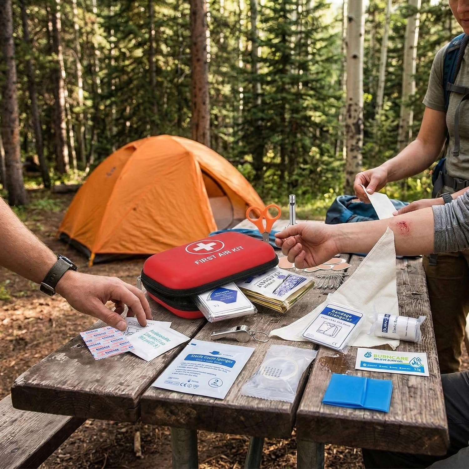 Carehabi Erste-Hilfe-Set Outdoor 2026, 114-teiliges Erste-Hilfe-Set, wasserdicht, Erste-Hilfe-Set, Notfallausrüstung für Wandern, Camping, Fahrrad, Reisen, Mini-Erste-Hilfe-Tasche – Bild 2
