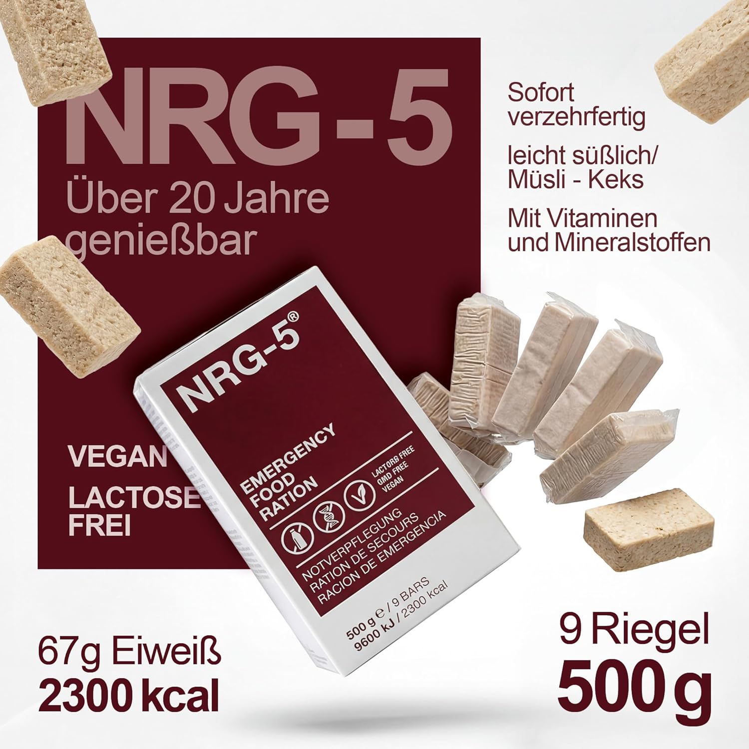 Notfall-Lebensmittel-Testpaket BP-ER, NRG-5, Seven Oceans & GS-10 Notfallration + NRG-5 Zero Glutenfrei – Überlebensnahrungsset für Katastrophenschutz & Notversorgungsnahrung – Langzeitlebensmittel essbar für 20 – Bild 6