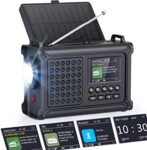 ROCAM Kurbelradio DAB+/FM, tragbare...