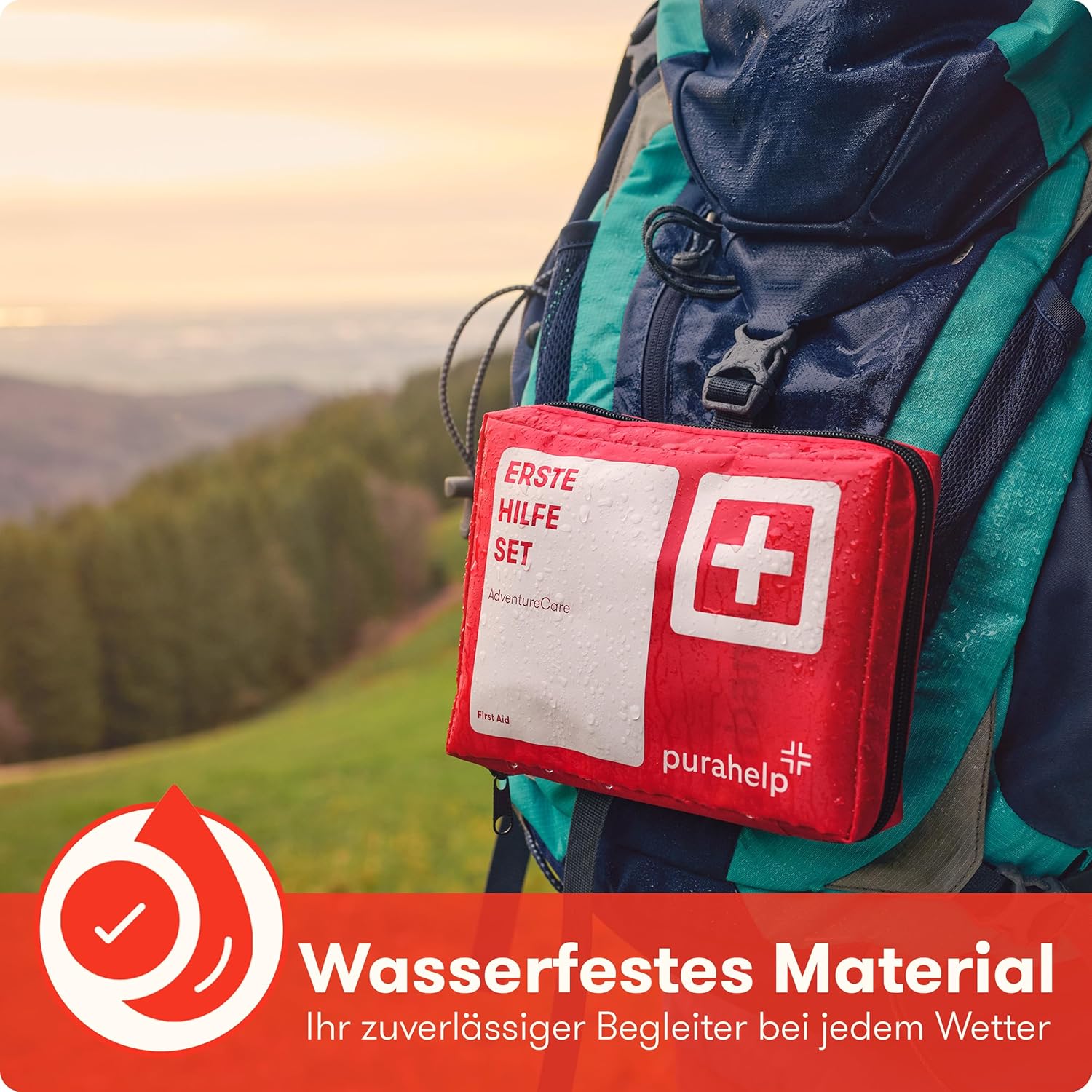 Erste-Hilfe-Set Outdoor – kompakt & leicht – 95-teilig für Wandern, Outdoor, Camping, Fahrrad – Reiseapotheke Erste-Hilfe-Set Kinder – Bild 5