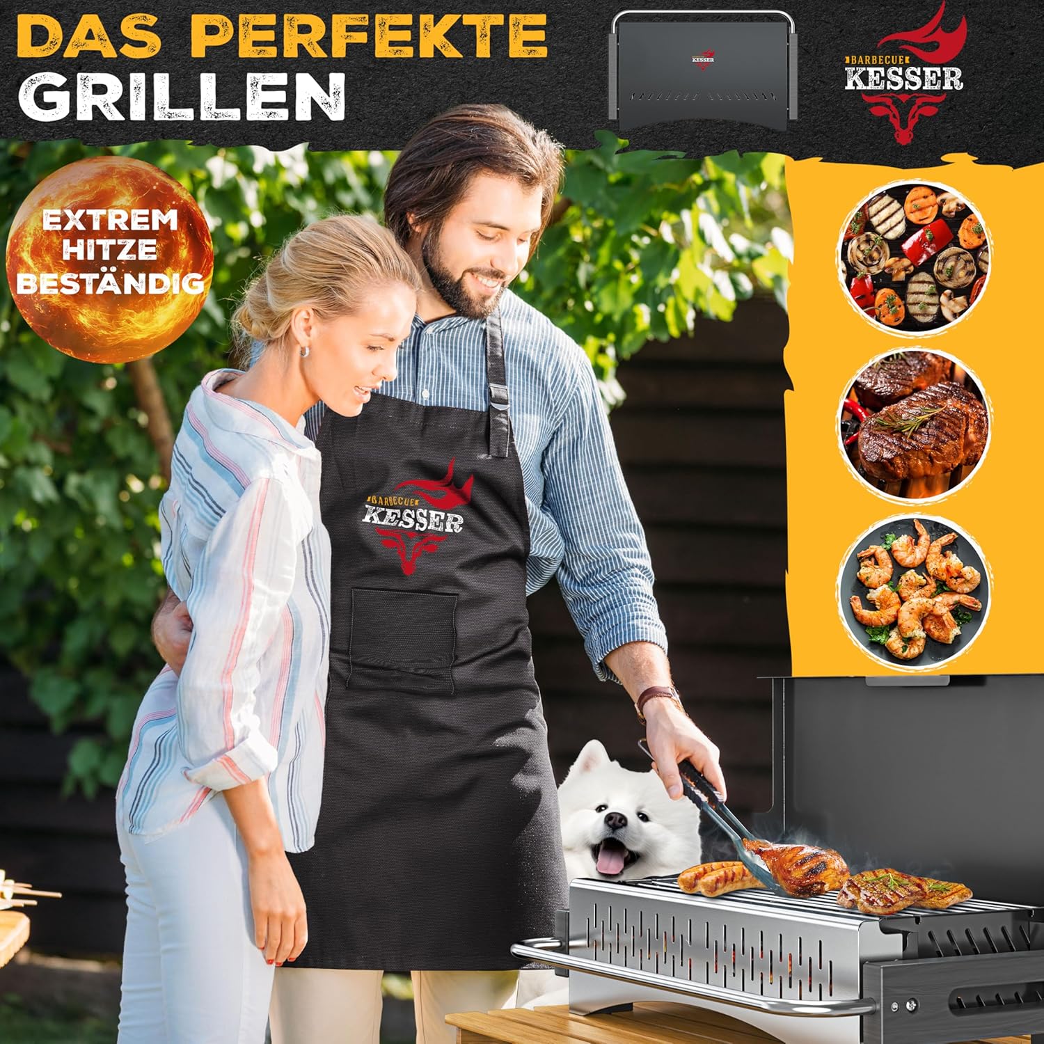 KESSER Klappgrill, tragbarer Campinggrill, Holzkohlegrill aus pulverbeschichtetem Stahl, inklusive Grillrost, Grillmatte und Tragetasche, faltbarer Grill, ideal für Camping, Picknick und Angeln – Bild 6