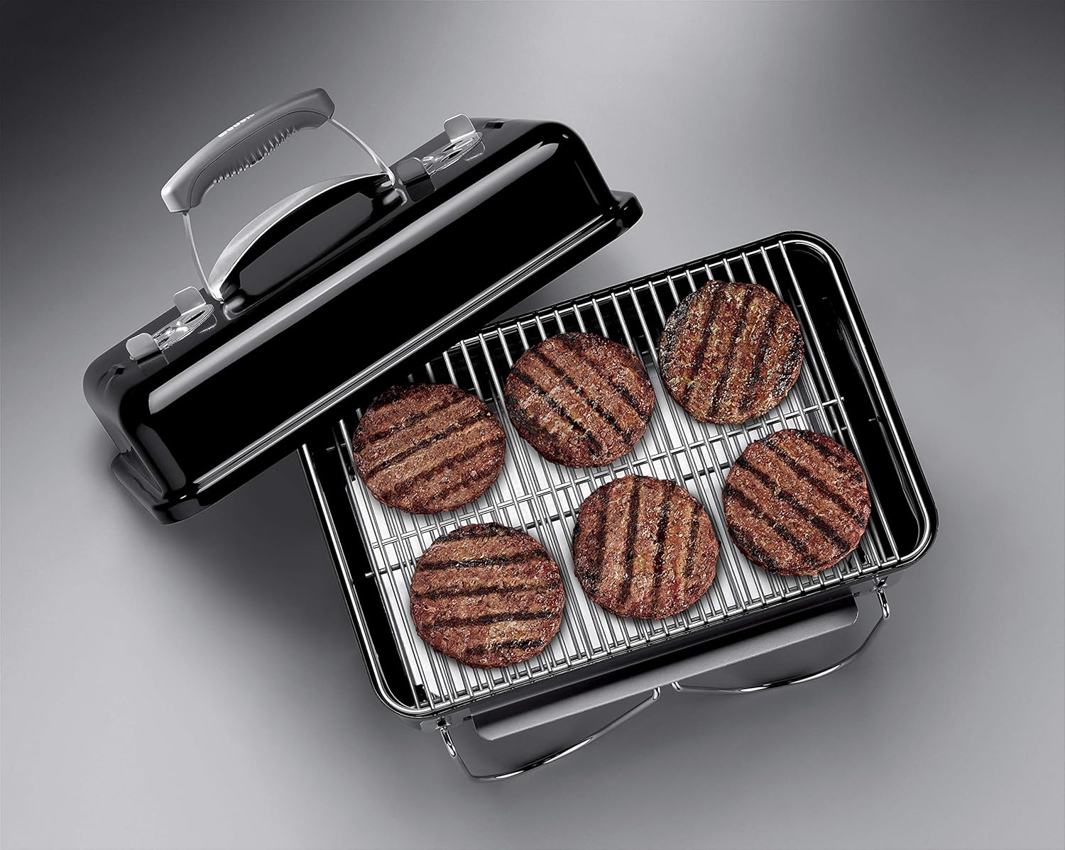 Weber Go Anywhere Tragbarer Holzkohlegrill, 42 x 26 cm, Schwarz (1131004) – Bild 21