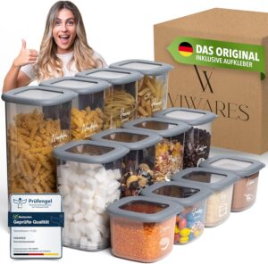 Viwares Vorratsgläser mit Deckel, ...