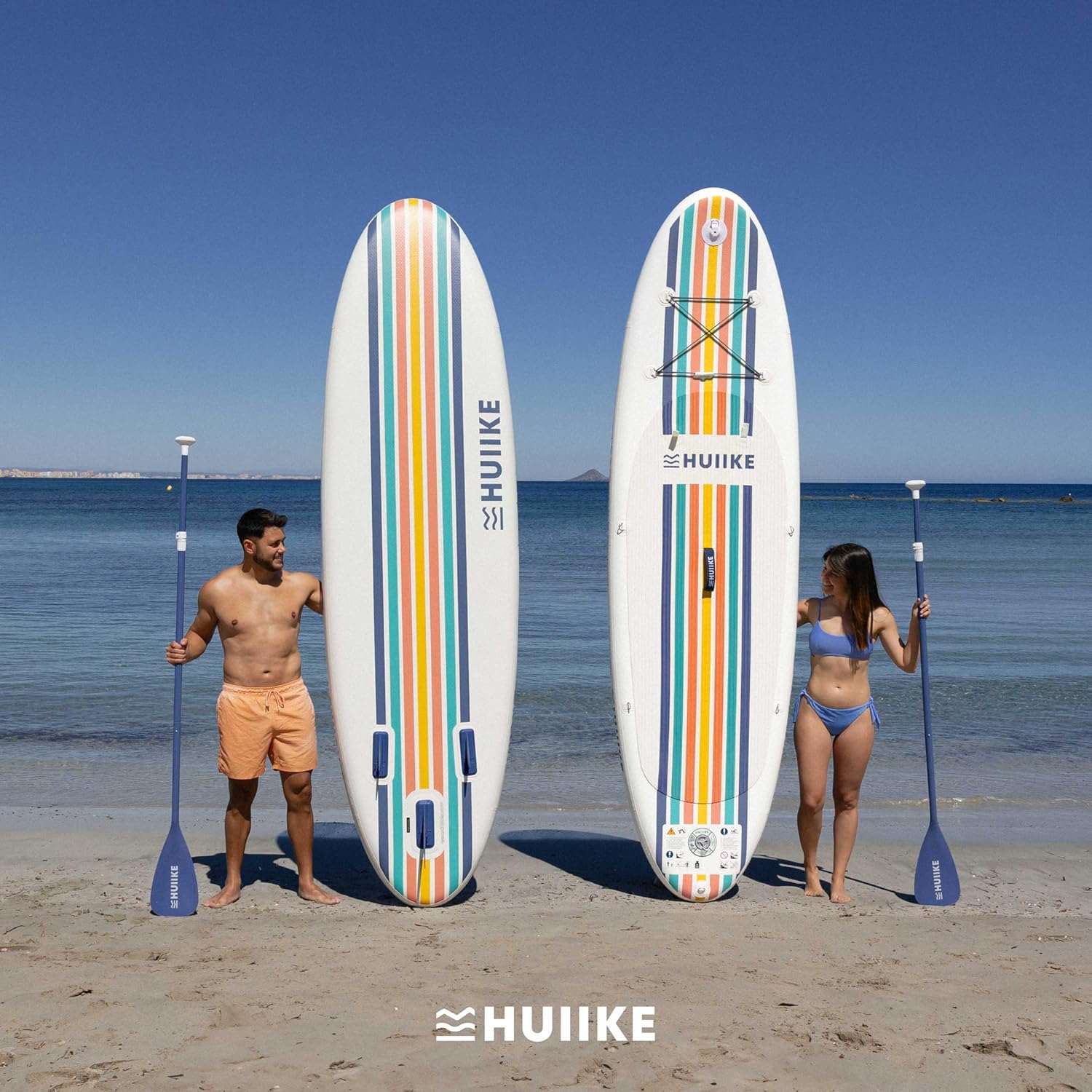 HUIIKE Stand Up Paddling Board mit Zubehör, Paddel, Finnen, Pumpe. Paddle Sup Board Aufblasbar Hohe Stabilität und Widerstandsfähigkeit. 305 x 84 x 15 cm, belastbar bis 130 kg – Bild 7