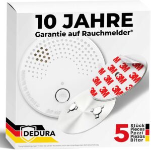 Rauchmelder mit Magnethalter 5er Se...