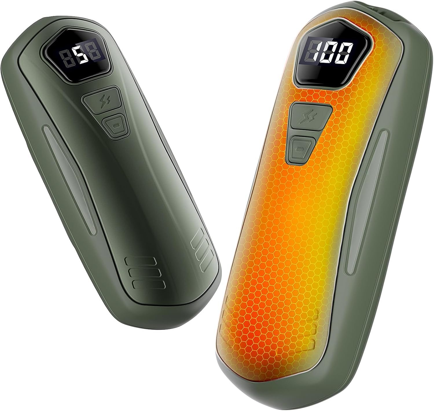 Elektrische Handwärmer, 2er-Set, Taschenwärmer, wiederverwendbar, mit 6000 mAh, 5 Heizmodi, tragbare USB-Handwärmer, wiederaufladbar, Handwärmer, Outdoor-Camping-Heizungsgeschenk für Damen und Herren