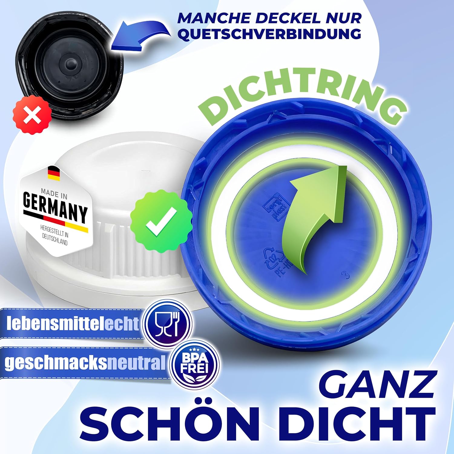 Kosmetex 20 L Kanister, BPA-frei & lebensmittelecht, Wasserkanister 20 Liter für Camping, Garten, Gewerbe und Haushalt, robust hergestellt in Deutschland | Kosmetex Wasserkanister 20 Liter für Camping, Garten, Gewerbe & Haushalt, robust, geschmacksneutral für Wasser & Getränke – Bild 3