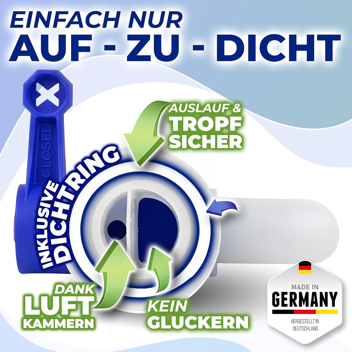 Kosmetex 20 L Kanister, BPA-frei & lebensmittelecht, Wasserkanister 20 Liter für Camping, Garten, Gewerbe und Haushalt, robust hergestellt in Deutschland | Kosmetex Wasserkanister 20 Liter für Camping, Garten, Gewerbe & Haushalt, robust, geschmacksneutral für Wasser & Getränke – Bild 7