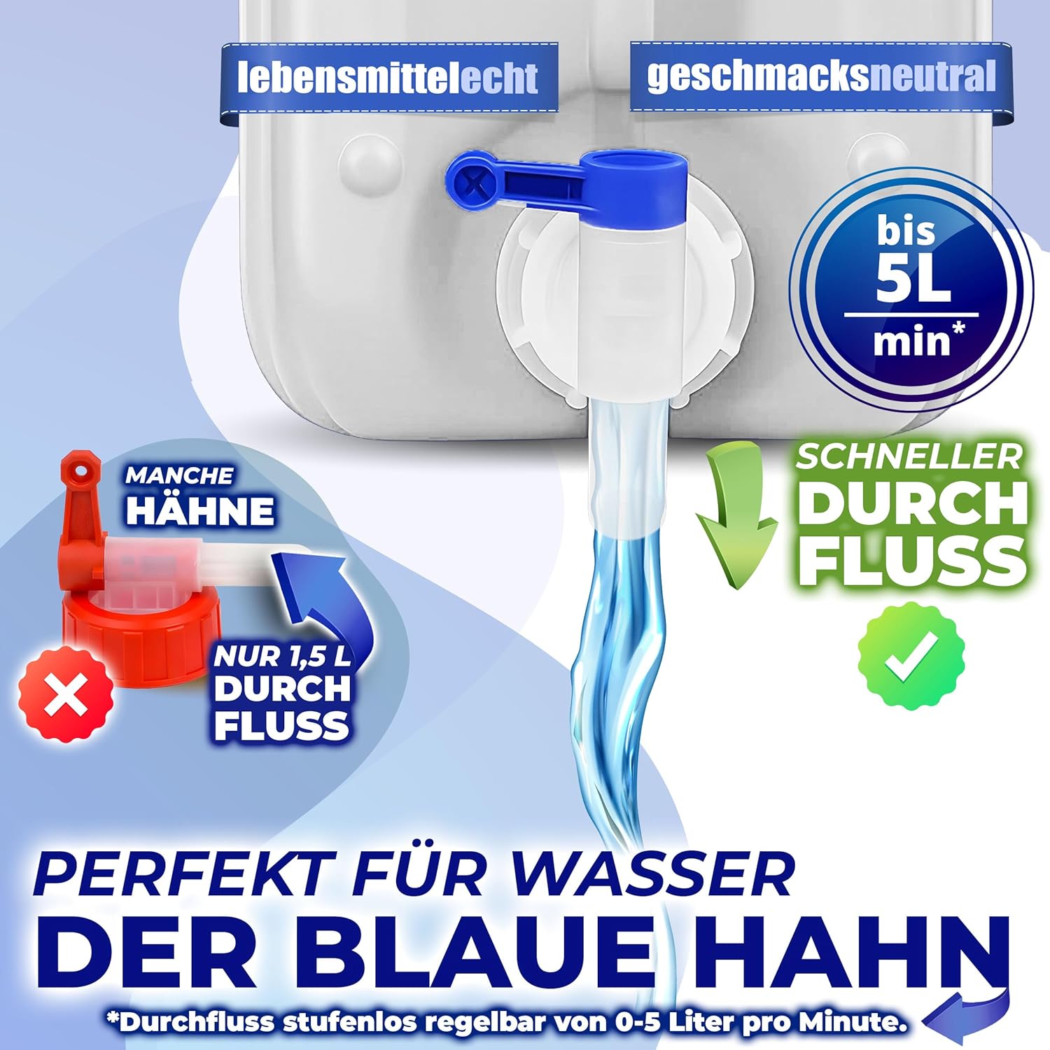 Kosmetex 20 L Kanister, BPA-frei & lebensmittelecht, Wasserkanister 20 Liter für Camping, Garten, Gewerbe und Haushalt, robust hergestellt in Deutschland | Kosmetex Wasserkanister 20 Liter für Camping, Garten, Gewerbe & Haushalt, robust, geschmacksneutral für Wasser & Getränke – Bild 8