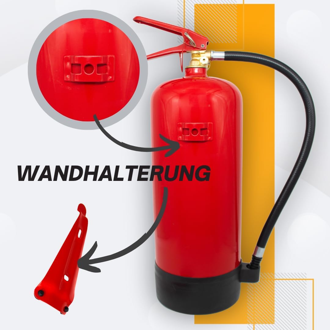 2 x 6 kg Pulverlöscher, Feuerlöscher, Autolöscher, ABC-Pulver, Pulverfeuerlöscher mit Halterung und Prüfplatte – Bild 5