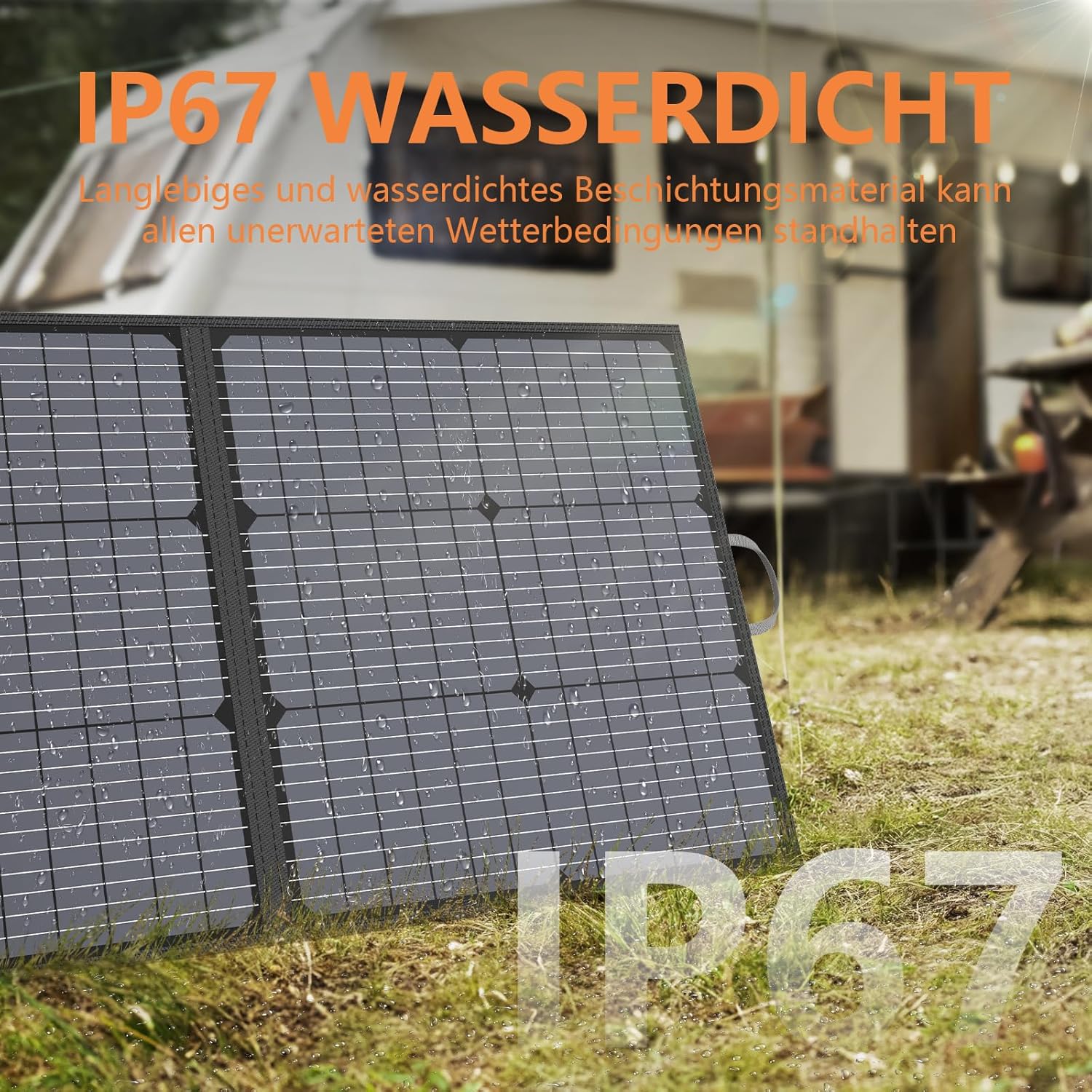 110 W tragbares Solarpanel, IP67 wasserdichtes faltbares Solarpanel-Kit mit 20 V Ausgang, 23,5 % Effizienzmodul für Outdoor-Camping, tragbares Kraftwerk, Laptops, Wohnmobil, Wohnmobil – Bild 7