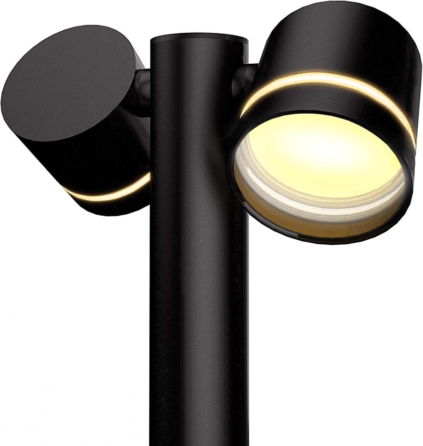 SSC-LUXon Außen-Stehleuchte ULICA mit 2 x LED-Leuchtmittel warmweiß GX53 5W Pollerleuchte schwarz matt IP54 schwenkbares Licht 230V – Bild 9