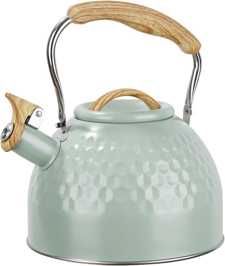 3 Liter Wasserkocher Retro Teekessel, Pfeifkessel, Induktion Pfeifkessel aus Edelstahl für Gasherd, Induktionsherd, Wasserkocher für Gasherde und Induktion