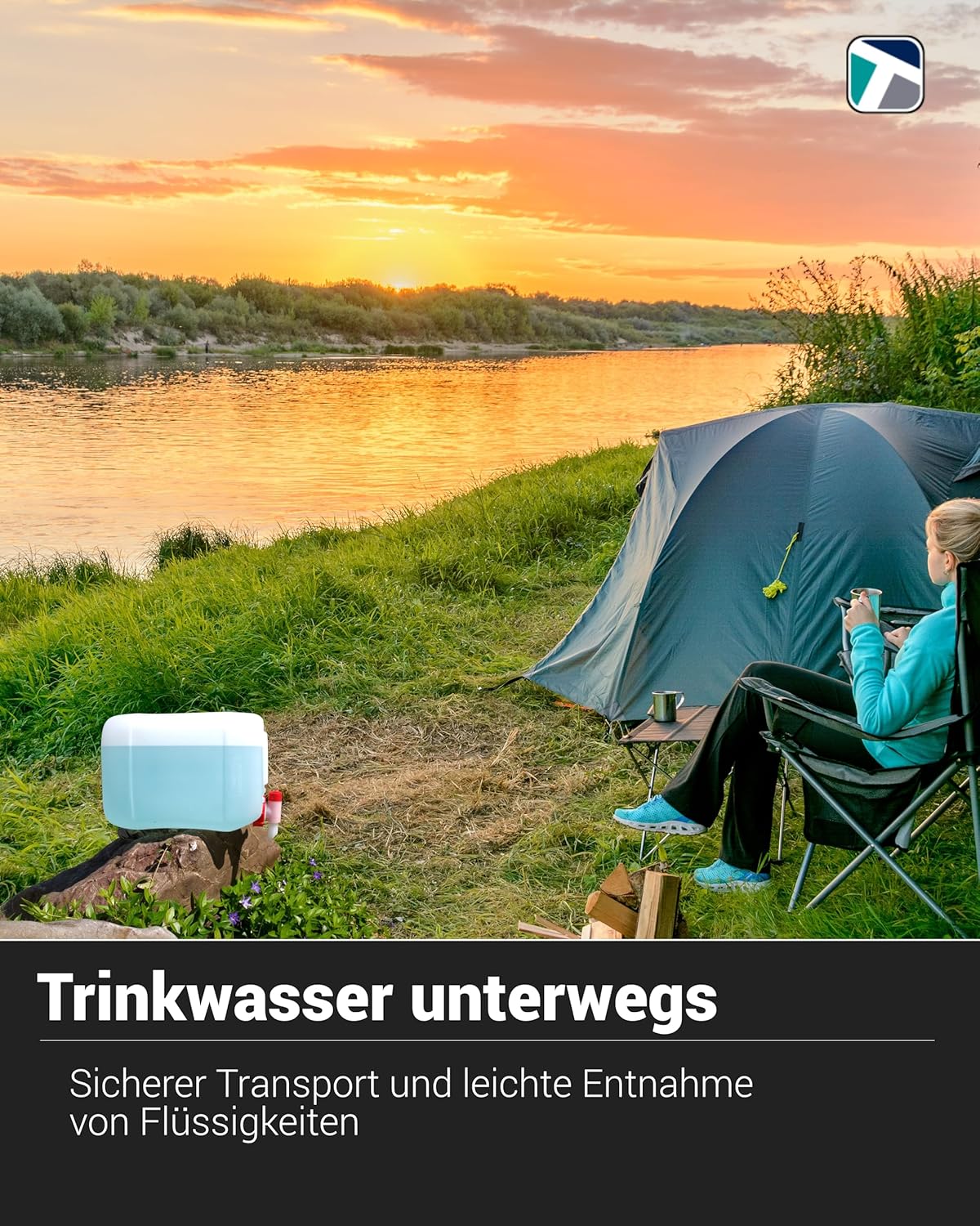 Trevendo Kunststoffkanister mit Zubehör, lebensmittelecht – Bild 5