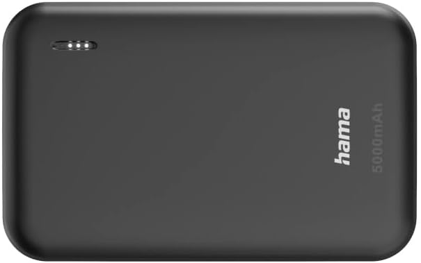Hama Powerbank Pocket 5 5000 mAh (externer Akku mit 2 x USB A, Power Pack zertifiziert, LED-Anzeige, Akkupack, Handyzubehör, Tablet, Bluetooth-Box etc., tragbares Ladegerät klein) anthrazit – Bild 3