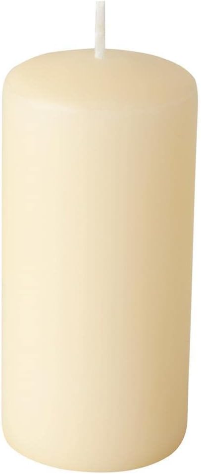 Papstar Stumpenkerzen, Creme (8 Stück), rund, Durchmesser 5 cm, Länge 10 cm, lange Brenndauer ca. 16 Stunden, rußfreie Verbrennung für Catering, Feiern und Partys, #17981 – Bild 2