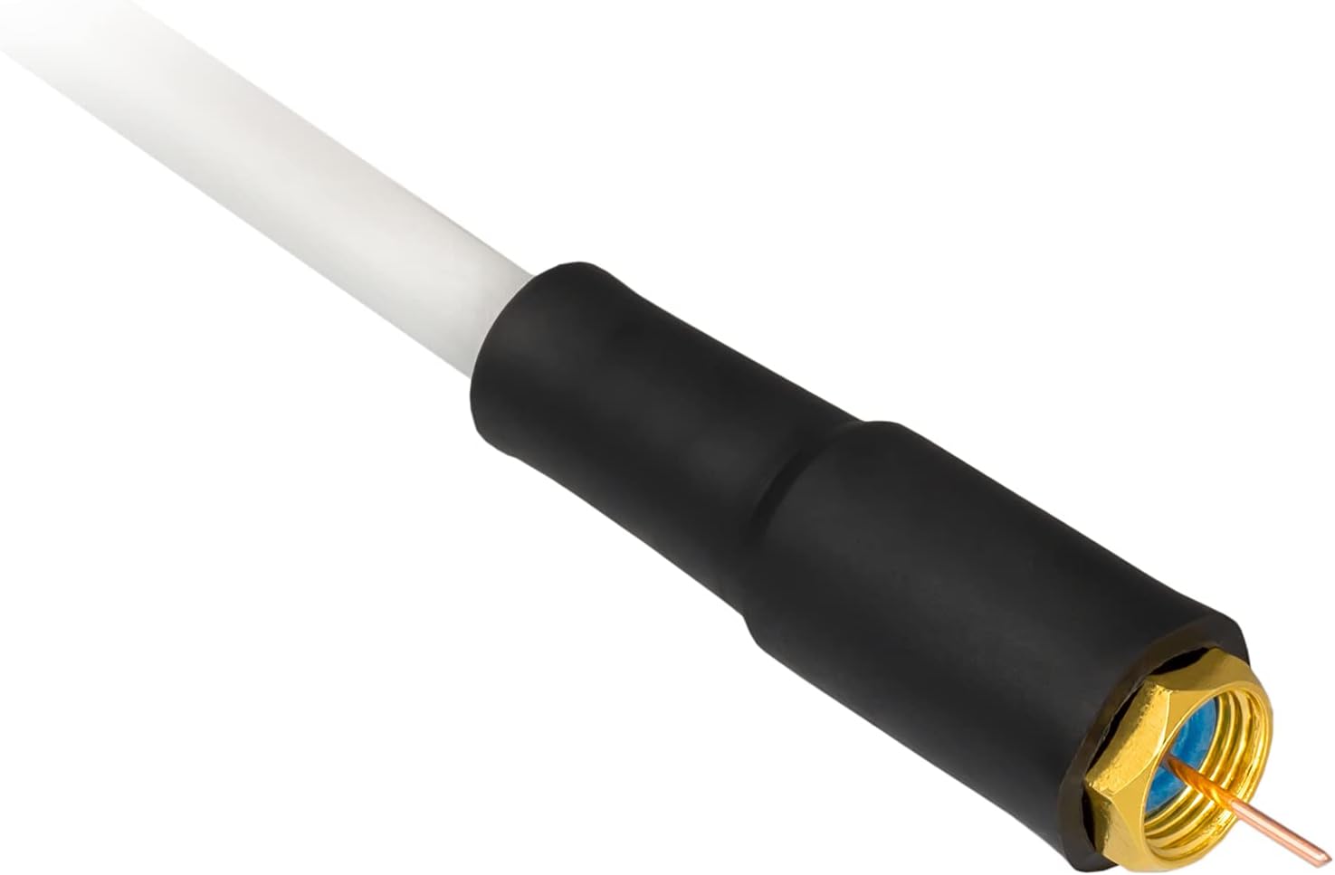 10x F-Stecker 7mm vergoldet, breite Mutter / 5x Gummitüllen von HB Digital Koaxial Antennenkabel BK & #10024 HQ Sat Zubehör Set – Bild 5