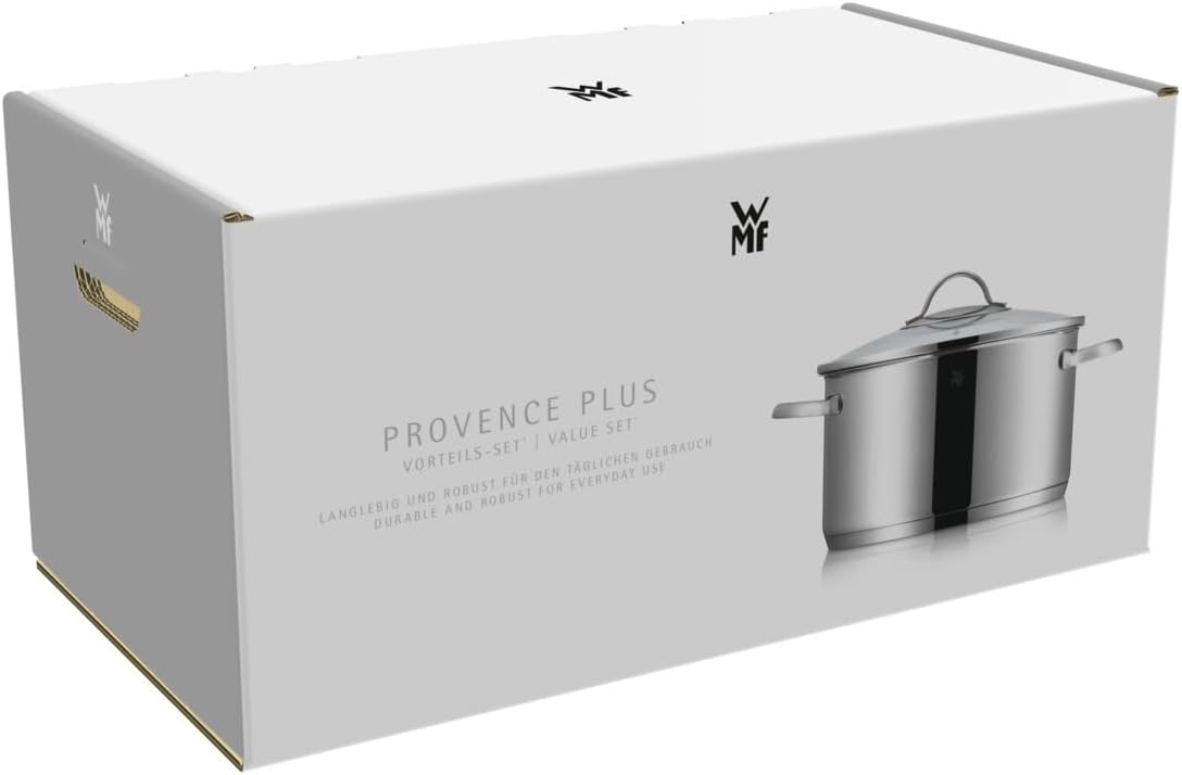 WMF Provence Plus 5-teiliges Kochgeschirr-Set mit Glasdeckel, Kochtöpfen und Stielkasserolle aus poliertem Cromargan-Edelstahl – Bild 10