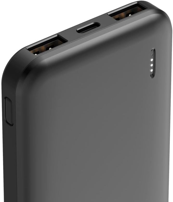 Hama Powerbank Pocket 5 5000 mAh (externer Akku mit 2 x USB A, Power Pack zertifiziert, LED-Anzeige, Akkupack, Handyzubehör, Tablet, Bluetooth-Box etc., tragbares Ladegerät klein) anthrazit – Bild 4