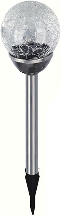3x Edelstahl LED Solar Gartenleuchte Kugel mit Knisterlicht Solarlampe Deko Gartenleuchte Bunte Lampe – Bild 2