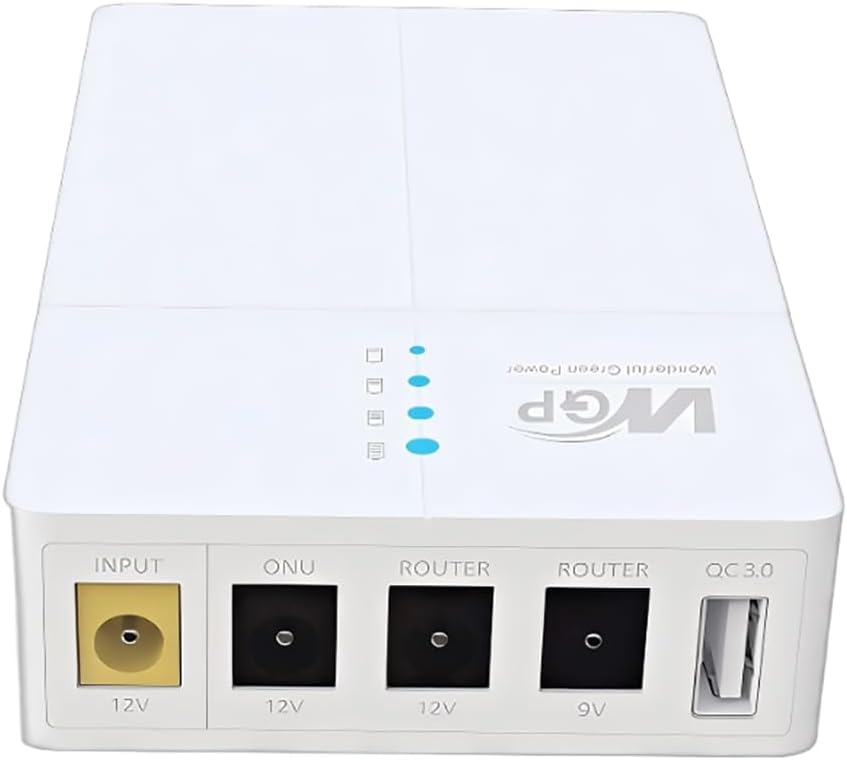12 V DC Mini-USV, unterbrechungsfreie Stromversorgung, Batterie, 13500 mAh, Batterie-Backup-Powerbank mit Ausgang DC 9 V, 12 V, USB, 5 V für WLAN-Router, ONU-Modem, POE-Kamera, Alarmtelefon