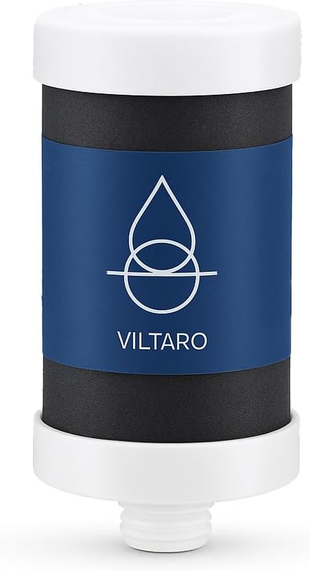 VILTARO® Wasserfilterkartusche mit Kalkschutz, Filterkartusche für Wasserfilter, Leitungswasserfiltersystem mit Aktivkohlefilter aus nachhaltigen Kokosnussschalen