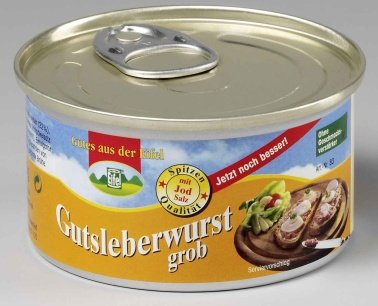 12 Dosen à 125 g Dosenwurst, 6 Sorten je 2 Dosen, gesamt 1,5 kg, Lebensmittelvorrat, Konserven, Kräuter, alkoholfrei – Bild 2