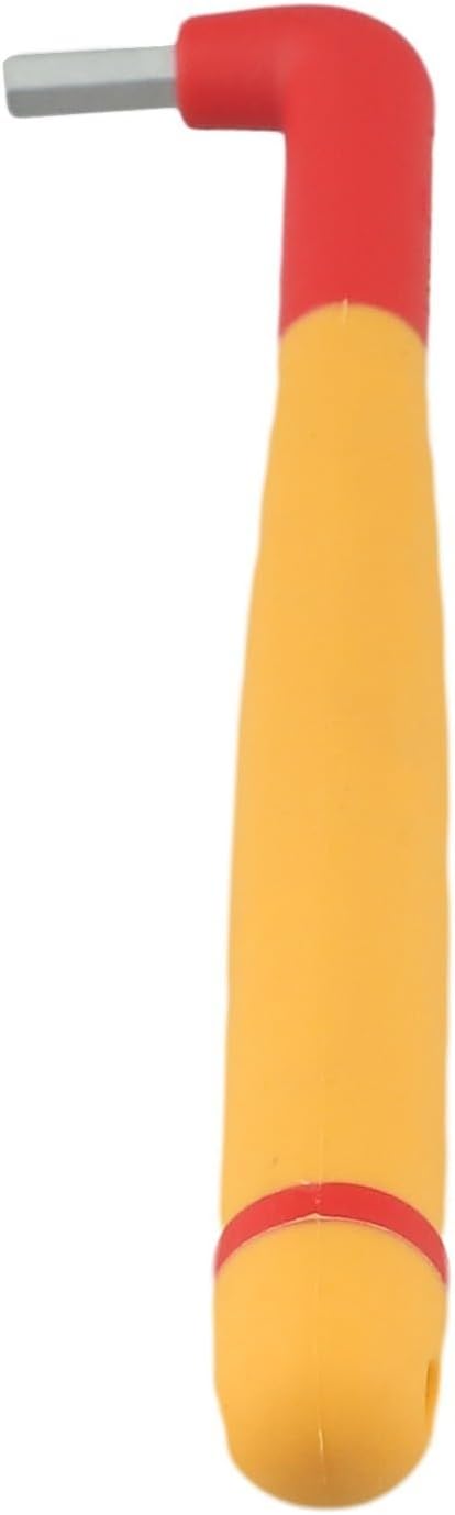 VDE Isolierter Sechskantschlüssel-Set, 1000 V, Hochspannungs-Sicherheitswerkzeug, L-Form, TPE-Elektrikerschlüssel für elektrische Wartung, Handwerkzeuge, Rot (4 mm) – Bild 2