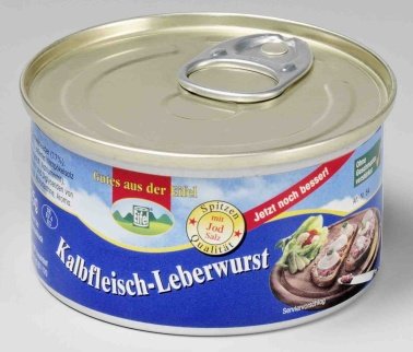 12 Dosen à 125 g Dosenwurst, 6 Sorten je 2 Dosen, gesamt 1,5 kg, Lebensmittelvorrat, Konserven, Kräuter, alkoholfrei – Bild 3