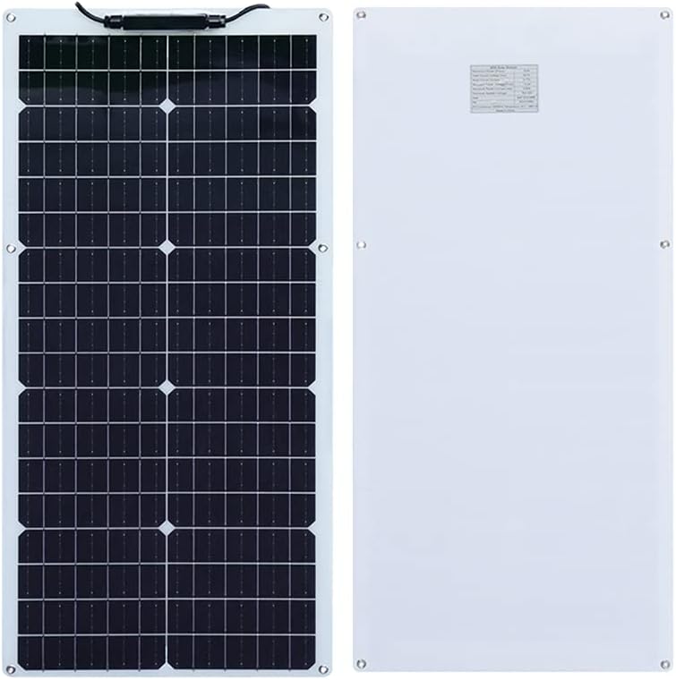 50W Solarpanel Flexibles 12V Monokristallines Solarpanel, flexible Solarmodule mit Kabel für Wohnmobil, Wohnwagen, Auto, Dach, Boot, 12V-Batterien – Bild 6