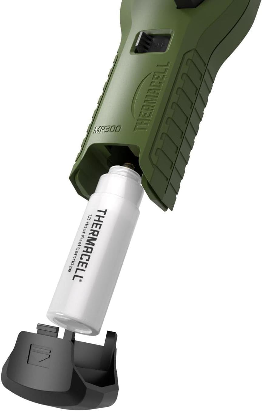 Thermacell MR300GI PT19 Mückenschutz-Handgerät, Mückenschutz mit Zitronen-Eukalyptusöl, 15 m² Schutzzone, Garten, Terrasse, Camping, Angeln, inklusive 1 x Gaskartusche und 3 x Platten – Bild 5