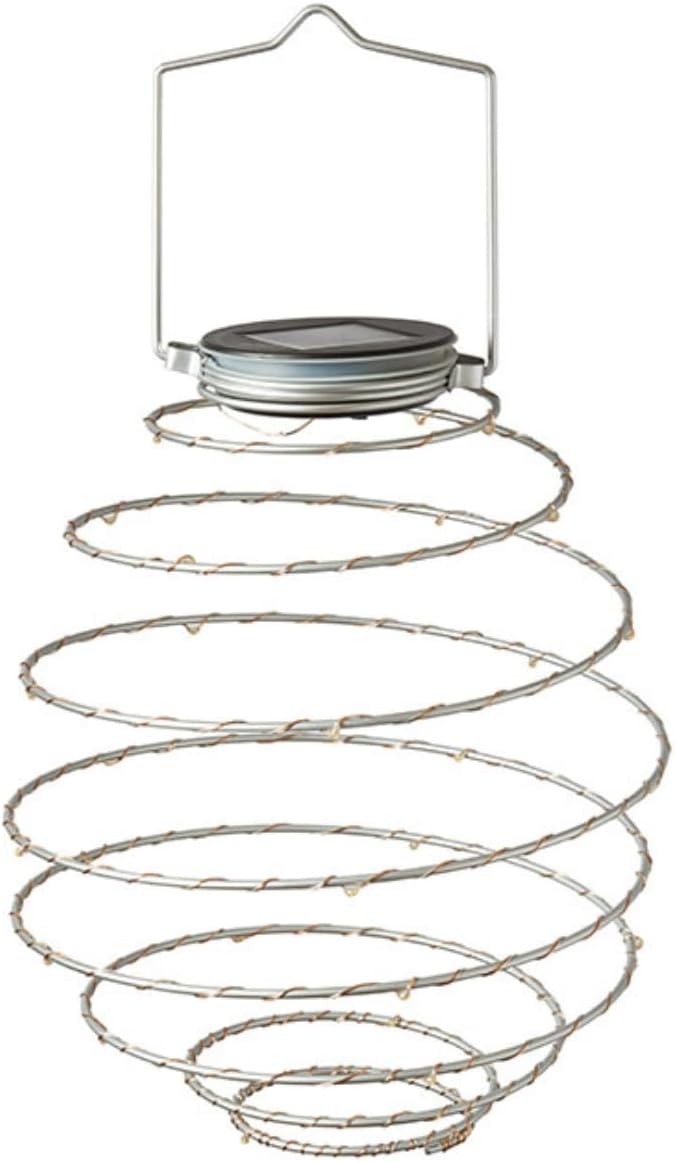 Festliche Lichter Set mit 4 solarbetriebenen LED-Spirallaternen für den Außenbereich, Solarlaterne zum Aufhängen, solarbetriebene Laterne, Solar-Gartenleuchten für die Gartenbeleuchtung im Freien (4 Solarspiralen) – Bild 8