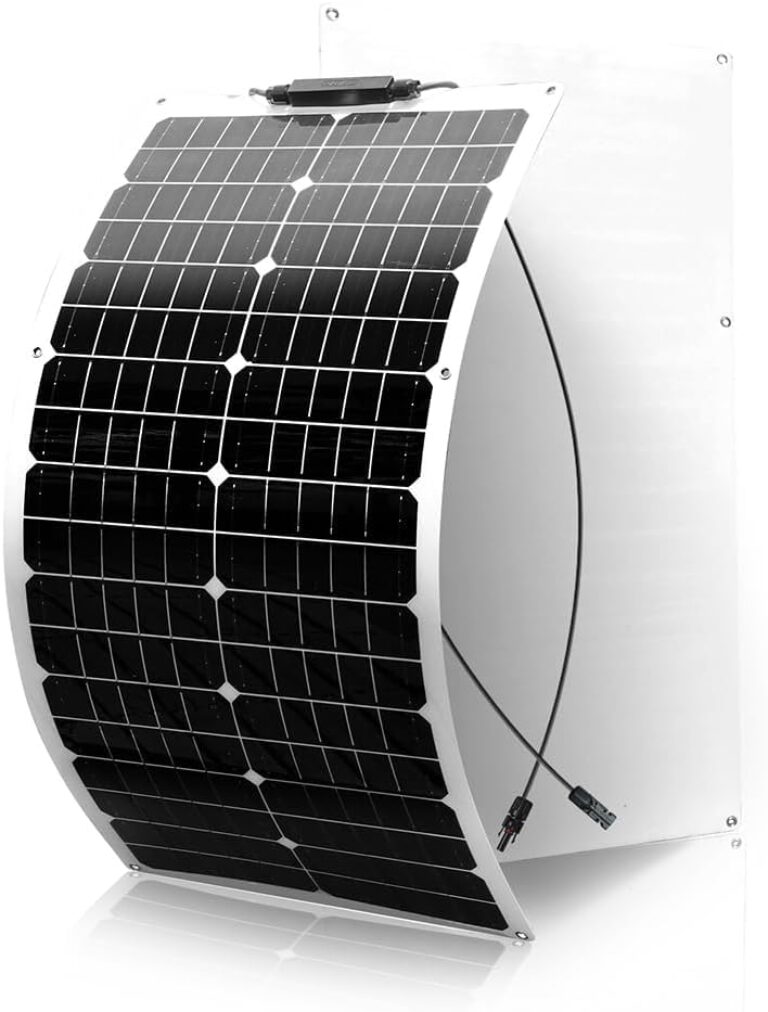 50W Solarpanel Flexibles 12V Monokristallines Solarpanel, flexible Solarmodule mit Kabel für Wohnmobil, Wohnwagen, Auto, Dach, Boot, 12V-Batterien