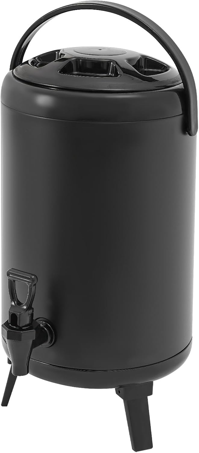 10L isolierter Getränkespender aus Edelstahl mit Zapfhahn, Gastro-Transport, Thermobehälter für heiße und kalte Getränke, Getränkebehälter, Suppentopf, Isolierbehälter, Thermoeimer für Party – Bild 4