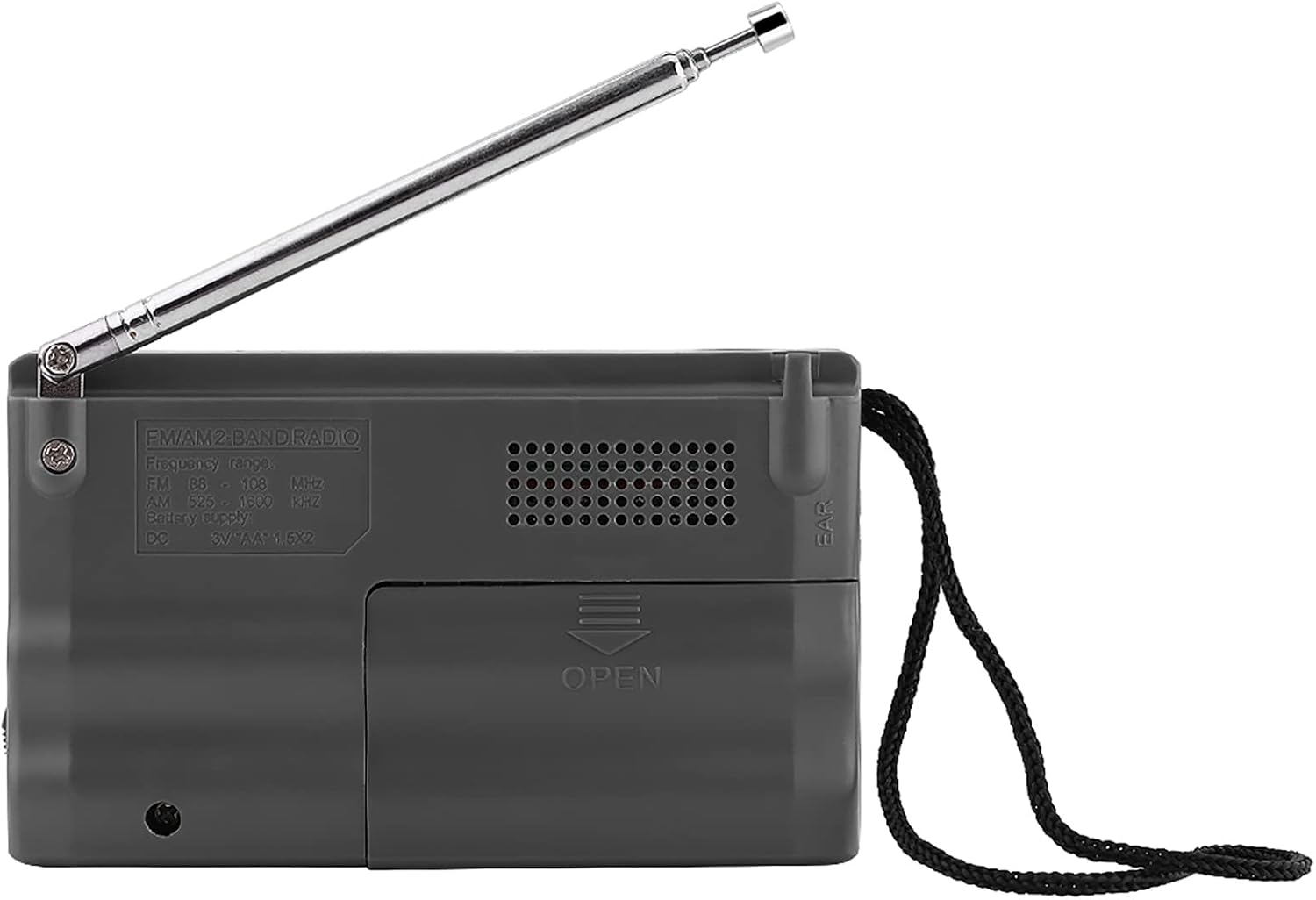 Tragbares Radio AM/FM, kleines Radio, Mini-Radio-Player, batteriebetrieben mit integriertem Lautsprecher, Kopfhöreranschluss, Radio-Player für Wandern, Camping, Outdoor-Aktivitäten – Bild 8