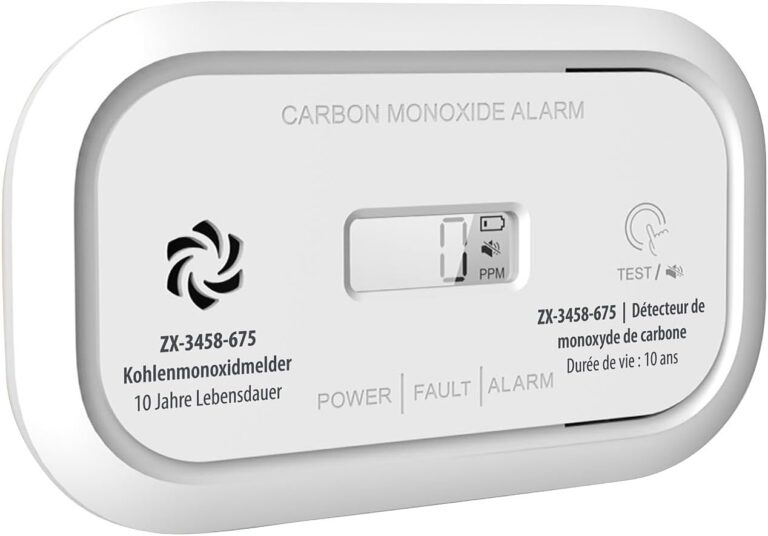 VisorTech CO-Melder: Digitaler Kohlenmonoxidmelder, 85 dB, LCD-Display, nach DIN EN 50291 (Co2-Alarm, CO-Wächter, BBQ)