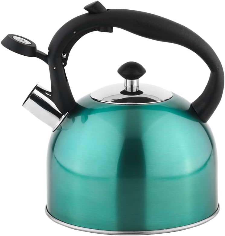 Amazon Basics – Teekessel aus Edelstahl, 2,3 Liter, Blaugrün – Bild 2