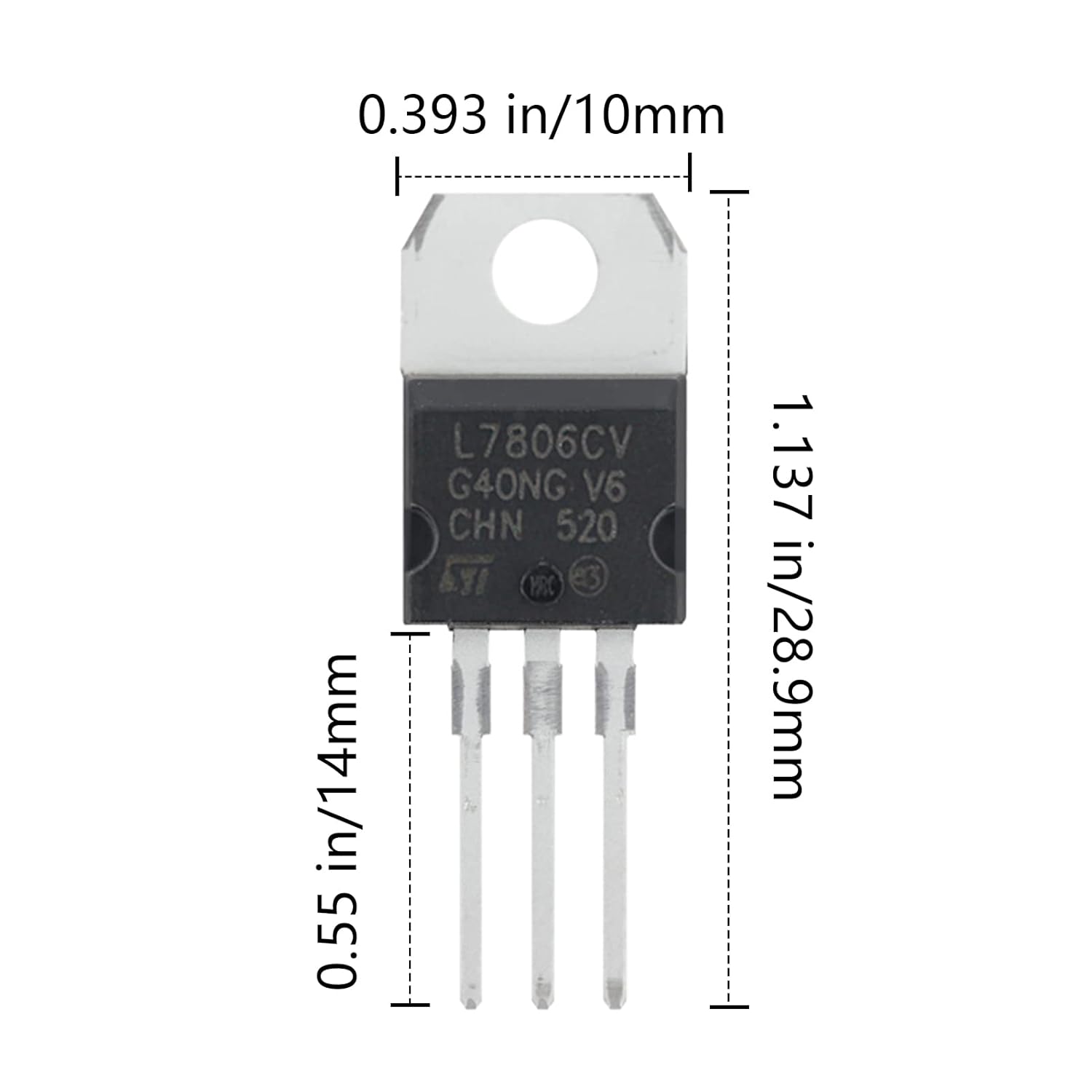 AUKENIEN 12 Werte 60 Stück L7805 LM317 L7806 L7808 L7809 L7810 L7812 L7815 L7818 L7824 L7912 L7915 Positive Negative Spannungsregler Sortiment Kit TO-220 Spannungsregler – Bild 3