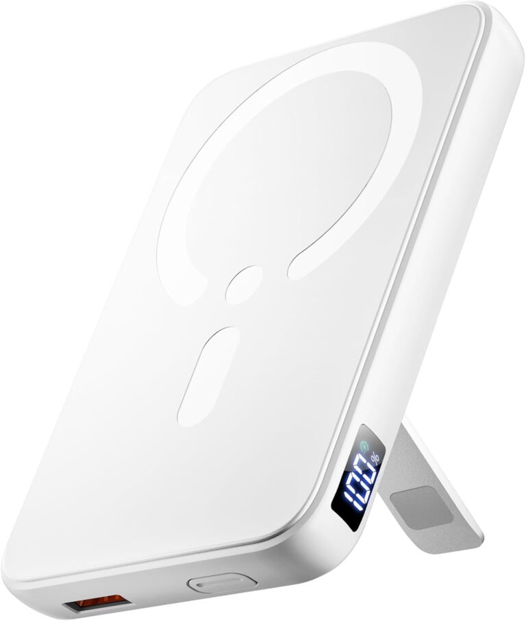 Powerbank für Magsafe, 12000 mAh kabellose Powerbank mit 22,5 W PD USB-A Ausgang, magnetische externe Handy-Akkus mit LED-Anzeige, Typ-C Eingang & Ausgang für iPhone 17/16/15/14/13/12/Pro/Pro