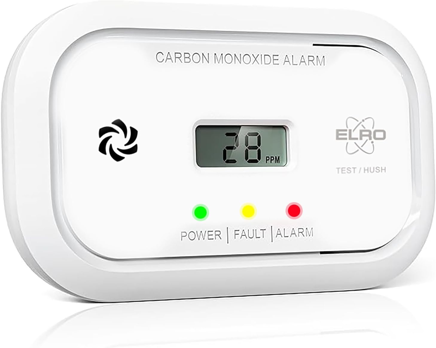 ELRO FC5010 Kohlenmonoxidmelder mit 10-Jahres-Batterie und Display | CO-Detektor entspricht der europäischen Norm EN50291