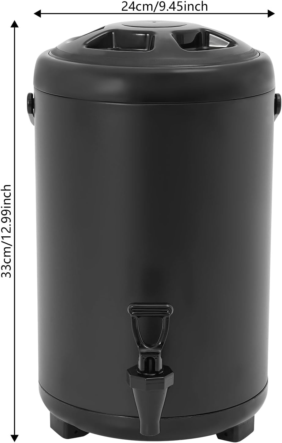 10L isolierter Getränkespender aus Edelstahl mit Zapfhahn, Gastro-Transport, Thermobehälter für heiße und kalte Getränke, Getränkebehälter, Suppentopf, Isolierbehälter, Thermoeimer für Party – Bild 3