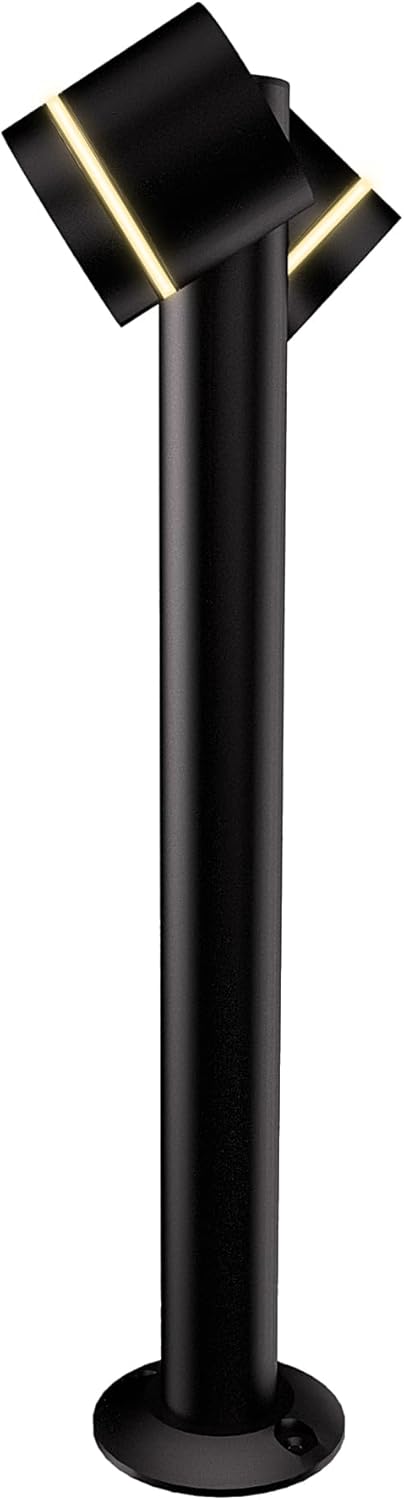 SSC-LUXon Außen-Stehleuchte ULICA mit 2 x LED-Leuchtmittel warmweiß GX53 5W Pollerleuchte schwarz matt IP54 schwenkbares Licht 230V – Bild 8