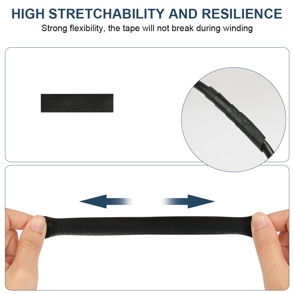 Selbstschweißendes Isolierband, universal, 4,5 m x 19 mm x 0,8 mm, wasserdichtes Gummiband, schwarz, elektrisches Isolierband, Reparatur, Reparaturband für Rohre, Kabelwerkzeug (2 Rollen) – Bild 7