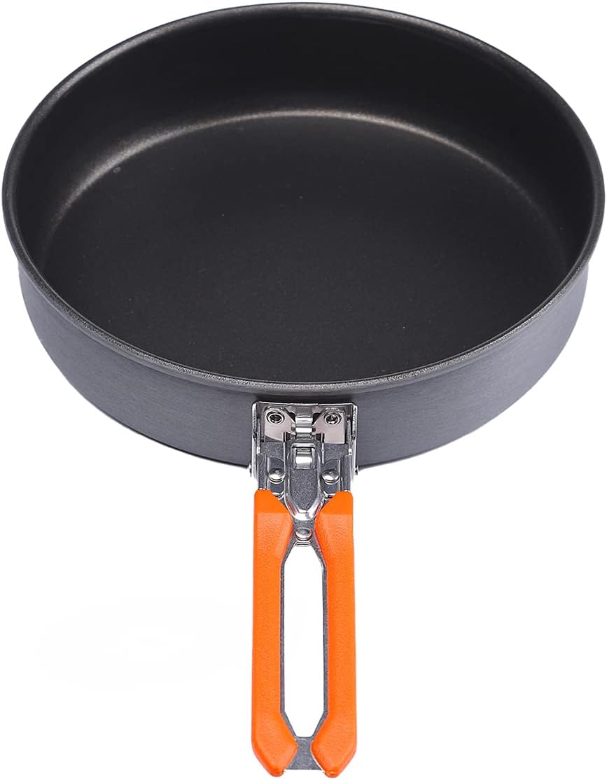 Fire-Maple FP Pfanne für Gaskocher, antihaftbeschichtete Bratpfanne, robustes, leichtes Camp-Kochgeschirr, Camping zum Braten von Eiern und Steaks mit klappbarem Griff, tragbare Rucksackpfanne, 0,9 Liter – Bild 6