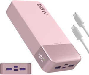 JUOVI Tragbares Ladegerät, 65 W, P...