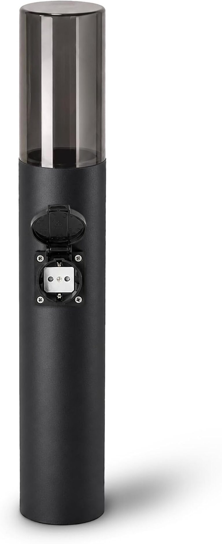 SSC-LUXon Außen-Wegeleuchte VARDA mit Fassung E27 Stehleuchte Schwarz Höhe 50 cm - Außenleuchte Stehlampe mit Stromanschluss 230 V